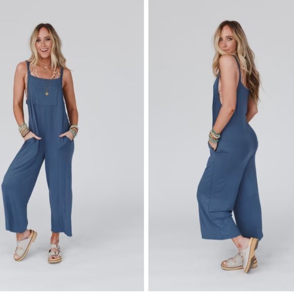 Three Bird Nest Elloh pocketed Jumpsuit - size M NWOT - Picture 2 of 10